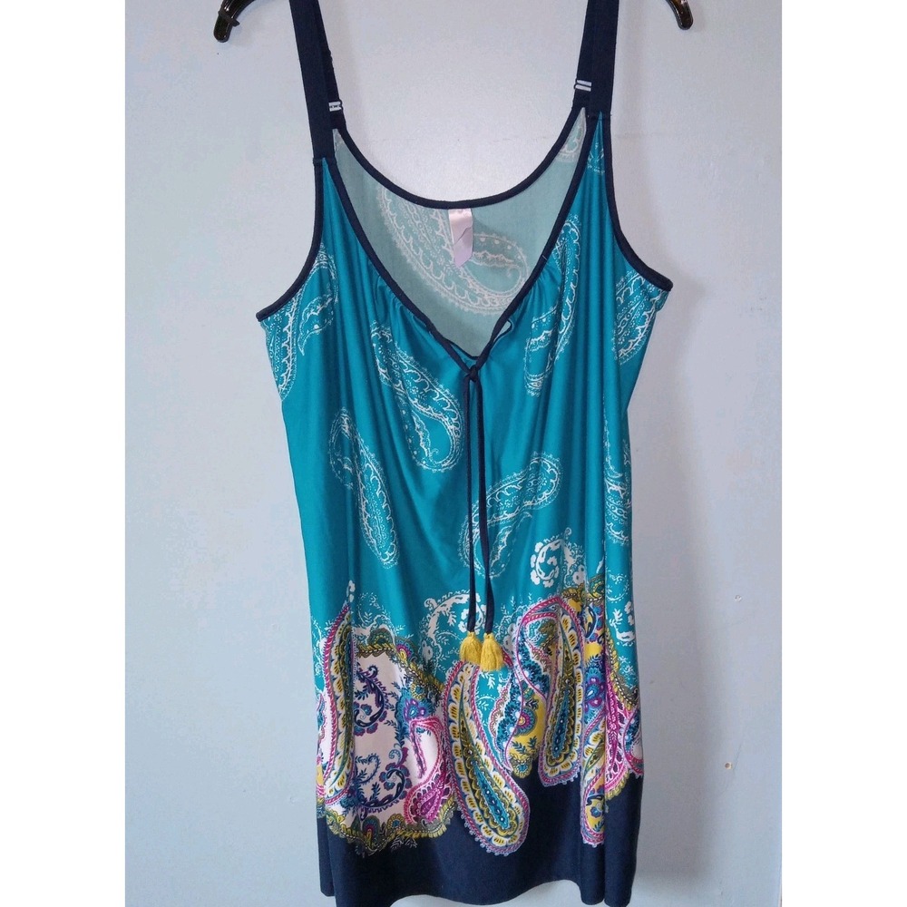 SECRET TREASURES‎ Sleepwear Cami Dress Women's Paisley Print Top SZ XL